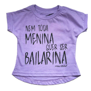 Camiseta Infantil Menina Ballarina Lilás